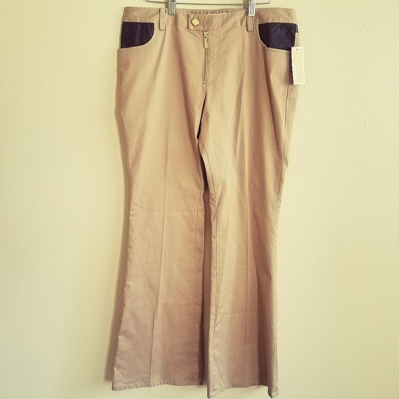 NWT Michael Kors Khaki Bootcut/Flare Jean - Picture 2 of 7